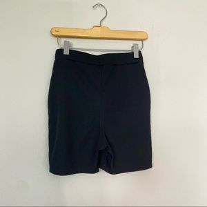 Black ribbed biker shorts